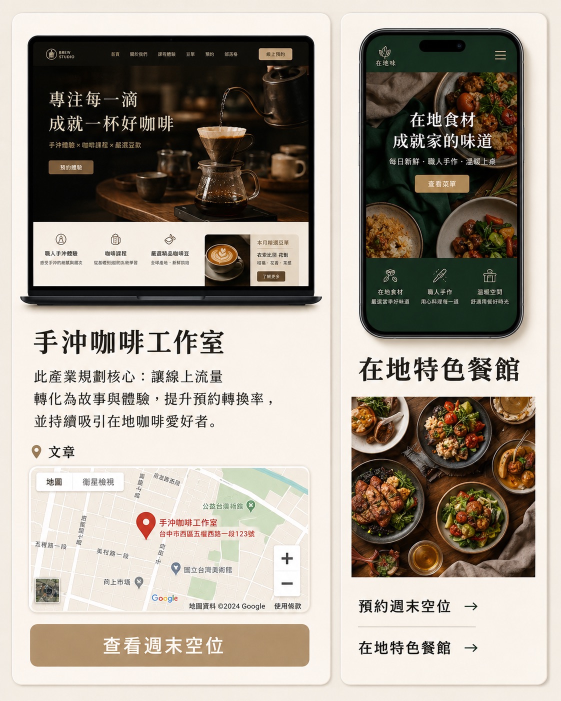 餐飲品牌網站規劃示範